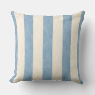 Decorative Blue Stripes Throw Pillow クッション