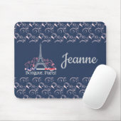 Decorative Bonjour Paris Personalized Name マウスパッド (マウス)
