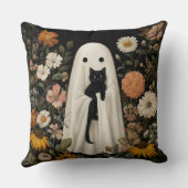 Decorative Boo Holding A Cat Throw Pillow クッション (裏面)