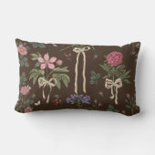 Decorative botanical Floral Bow Throw Pillow ランバークッション (裏面)