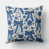 Decorative Bow and Flowers Throw Pillow クッション (裏面)