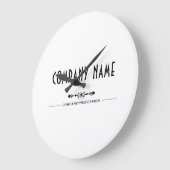 Decorative Business Name ラージ壁時計 (傾斜)