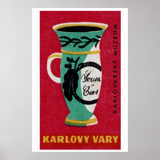 Decorative Ceramic Mug Matchbox Art Print, Czech ポスター (正面)