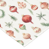 Decorative Christmas Bulbs Pattern ショートテーブルランナー (コーナー)