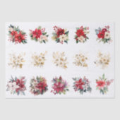 Decorative Christmas Florals For Shell Decoupage 薄葉紙 (正面)