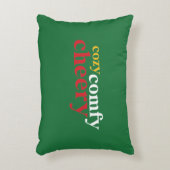 Decorative Christmas Holiday, Cozy Comfy Cheery アクセントクッション (正面(垂直))