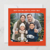 Decorative Christmas JOY holly berries シーズンカード (裏面)