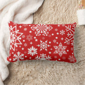 Decorative Christmas Snowflake Believe Holiday ランバークッション (ブランケット)