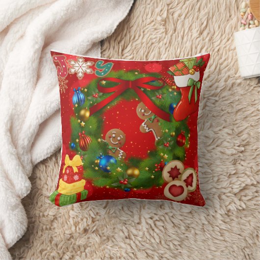 Decorative Christmas Throw Pillow クッション (ブランケット)