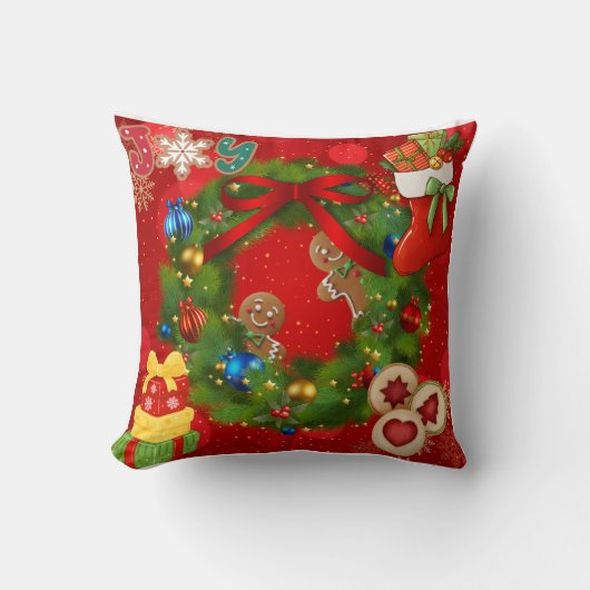Decorative Christmas Throw Pillow クッション (正面)