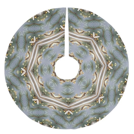 Decorative Christmas Tree Skirt ブラッシュドポリエステルツリースカート (正面)