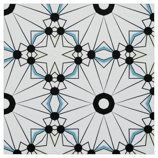 Decorative circular node & star geometric pattern ファブリック (見本)