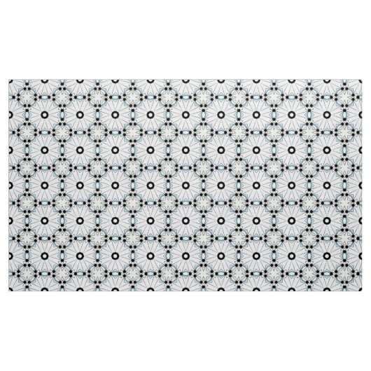 Decorative circular node & star geometric pattern ファブリック (ヤード)