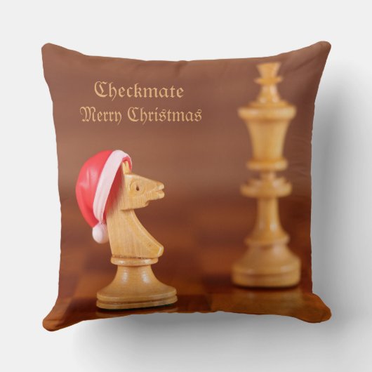 Decorative Cushion Chess Image for Christmas クッション (裏面)