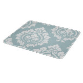 Decorative Damask Art I White on Duck Egg Blue カッティングボード (角)