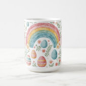 Decorative Easter Eggs Pastel Spring Rainbow Theme コーヒーマグカップ (中央)