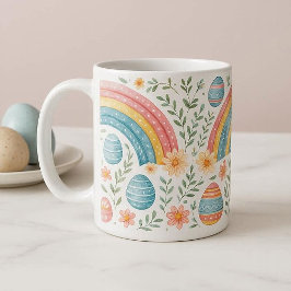 Decorative Easter Eggs Pastel Spring Rainbow Theme コーヒーマグカップ