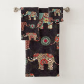 Decorative Elephant Pattern Bath Towel バスタオルセット (インサイチュ)