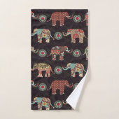 Decorative Elephant Pattern Bath Towel バスタオルセット (ハンドタオル)