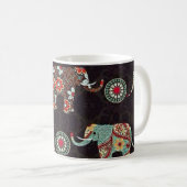 Decorative Elephant Pattern Mug コーヒーマグカップ (正面右)