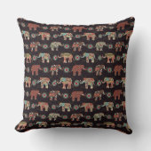 Decorative Elephant Pattern Pillow Cover クッション (正面)