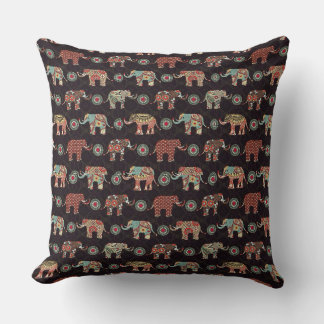Decorative Elephant Pattern Pillow Cover クッション