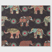Decorative Elephant Pattern Wrapping Paper ラッピングペーパー (フラット)