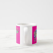 Decorative Elephants on Fuchsia Espresso Mug エスプレッソカップ (裏面)