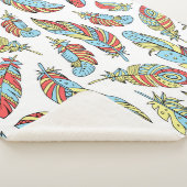 Decorative feathers seamless pattern. Hand drawn v シェルパブランケット (3/4)