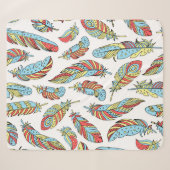 Decorative feathers seamless pattern. Hand drawn v シェルパブランケット (正面(横))