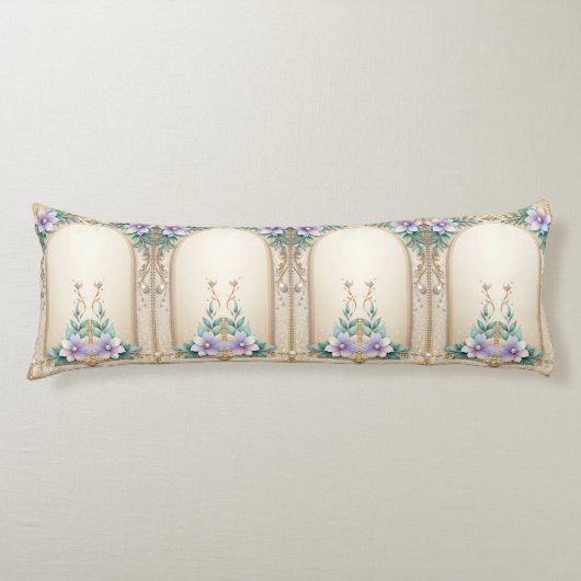 Decorative Floral Frame Body Pillow ボディピロー (正面)