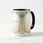 Decorative Floral Frame Mug マグカップ (正面右)