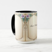 Decorative Floral Frame Mug マグカップ (正面左)