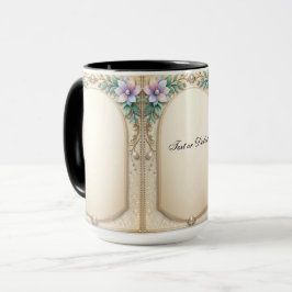 Decorative Floral Frame Mug マグカップ