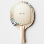 Decorative Floral Frame Ping Pong Paddle 卓球ラケット (裏面)