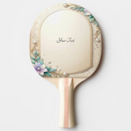 Decorative Floral Frame Ping Pong Paddle 卓球ラケット