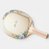 Decorative Floral Frame Ping Pong Paddle 卓球ラケット (横)