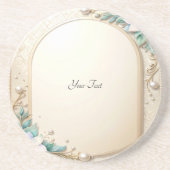 Decorative Floral Frame Sandstone Coaster コースター (正面)
