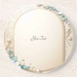 Decorative Floral Frame Sandstone Coaster コースター