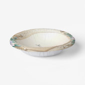 Decorative Floral Frame with Pearls ペーパーボウル (傾斜あり)