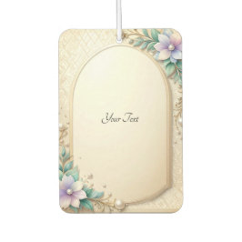 Decorative Floral Frame with Pearls Air Freshener カーエアーフレッシュナー