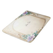 Decorative Floral Frame with Pearls Bath Mat バスマット (アングル)