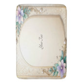 Decorative Floral Frame with Pearls Bath Mat バスマット (正面縦)