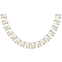 Decorative Floral Frame with Pearls Bunting Flag