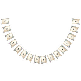 Decorative Floral Frame with Pearls Bunting Flag バンティングフラッグ