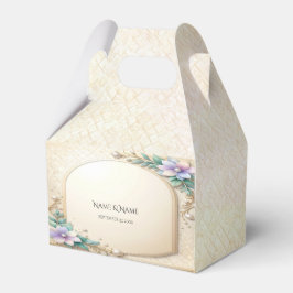 Decorative Floral Frame with Pearls Favor Box フェイバーボックス