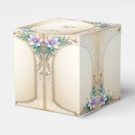 Decorative Floral Frame with Pearls Favor Box フェイバーボックス