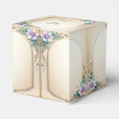 Decorative Floral Frame with Pearls Favor Box フェイバーボックス (裏面サイド)