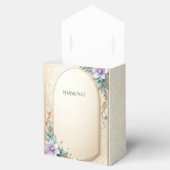 Decorative Floral Frame with Pearls Favor Box フェイバーボックス (オープン)