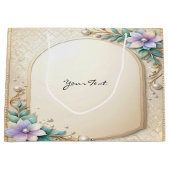Decorative Floral Frame with Pearls Gift Bag ラージペーパーバッグ (正面)